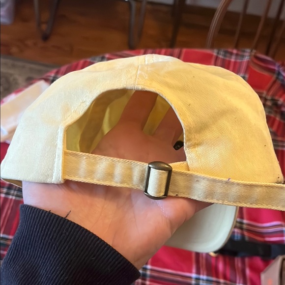 Butter Yellow Cap with Embroidered Text - Picture 4 of 4